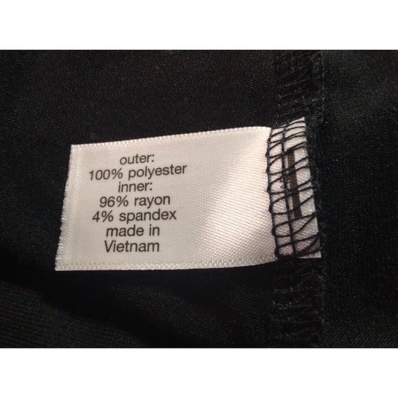 Lane Bryant Black/White/Red Chevron Striped Sheer Top w/ Lining, Plus Size 18/20 - Picture 6 of 7